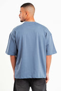 LIGHT NAVY SUMMER MELTON BOX-TEE