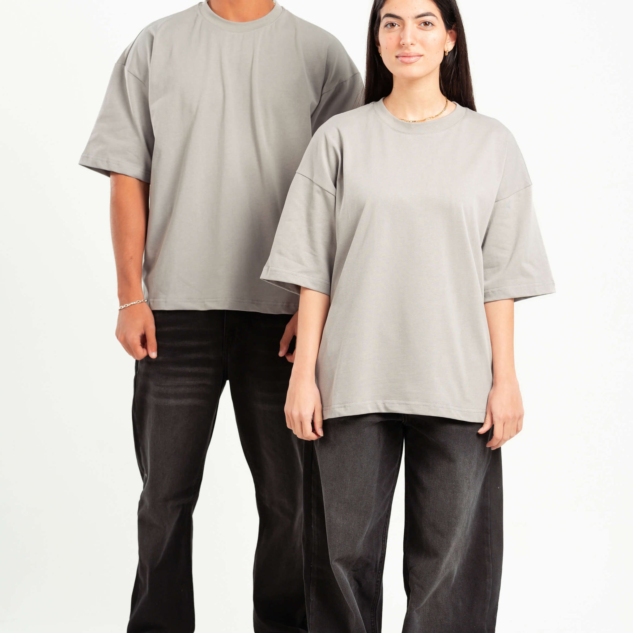 LIGHT GREY SUMMER MELTON BOX-TEE