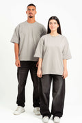 LIGHT GREY SUMMER MELTON BOX-TEE