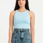 SKY BLUE ROUND NECK BODYSUIT