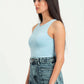 SKY BLUE ROUND NECK BODYSUIT