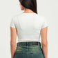 OFF-WHITE HALF ZIPPER TOP