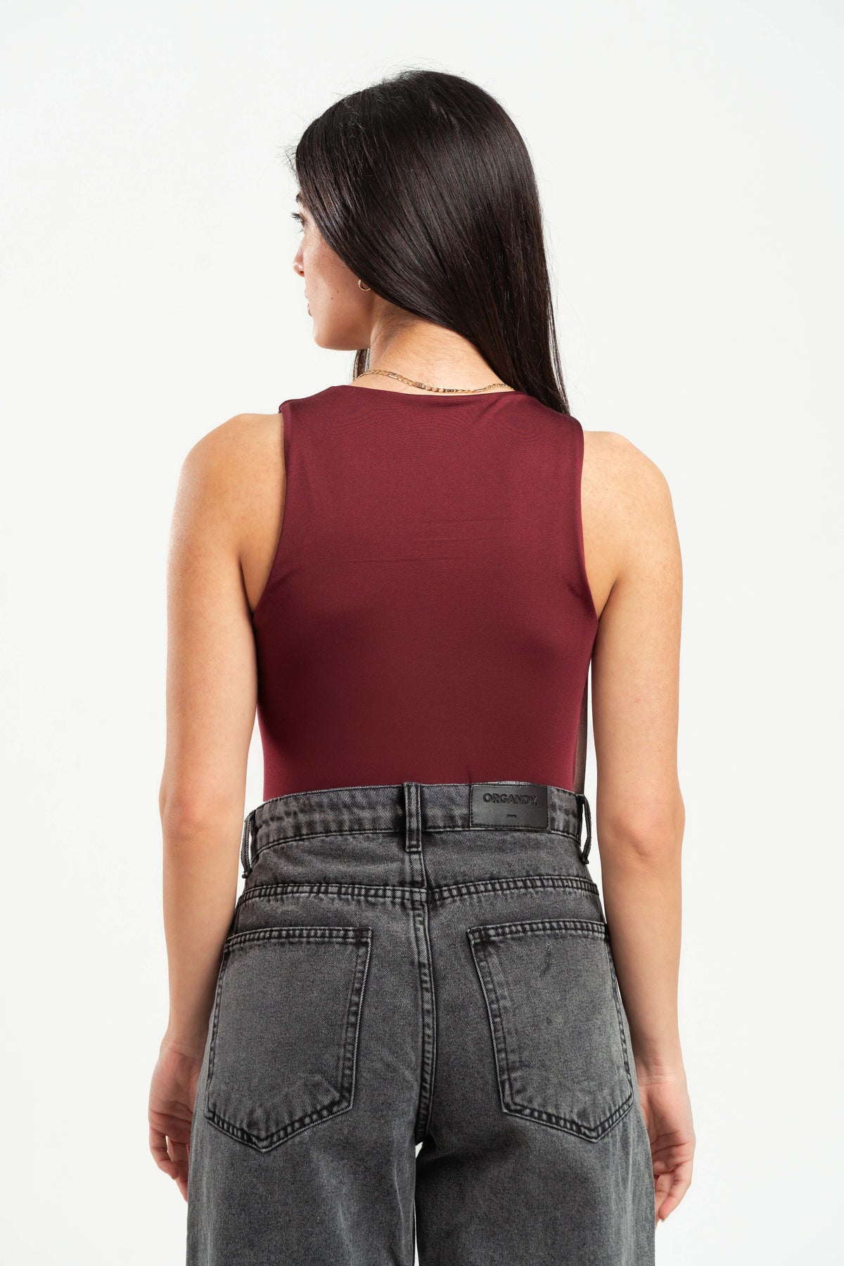 BURGUNDY SLEEVELESS TOP