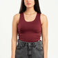 BURGUNDY SLEEVELESS TOP