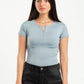LIGHT GREY HALF ZIPPER TOP