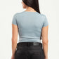 LIGHT GREY HALF ZIPPER TOP