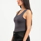 DARK GREY SLEEVELESS TOP