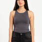 DARK GREY ROUND NECK BODYSUIT