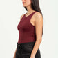 BURGUNDY ROUND NECK BODYSUIT