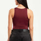 BURGUNDY ROUND NECK BODYSUIT