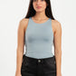 LIGHT GREY ROUND NECK BODYSUIT