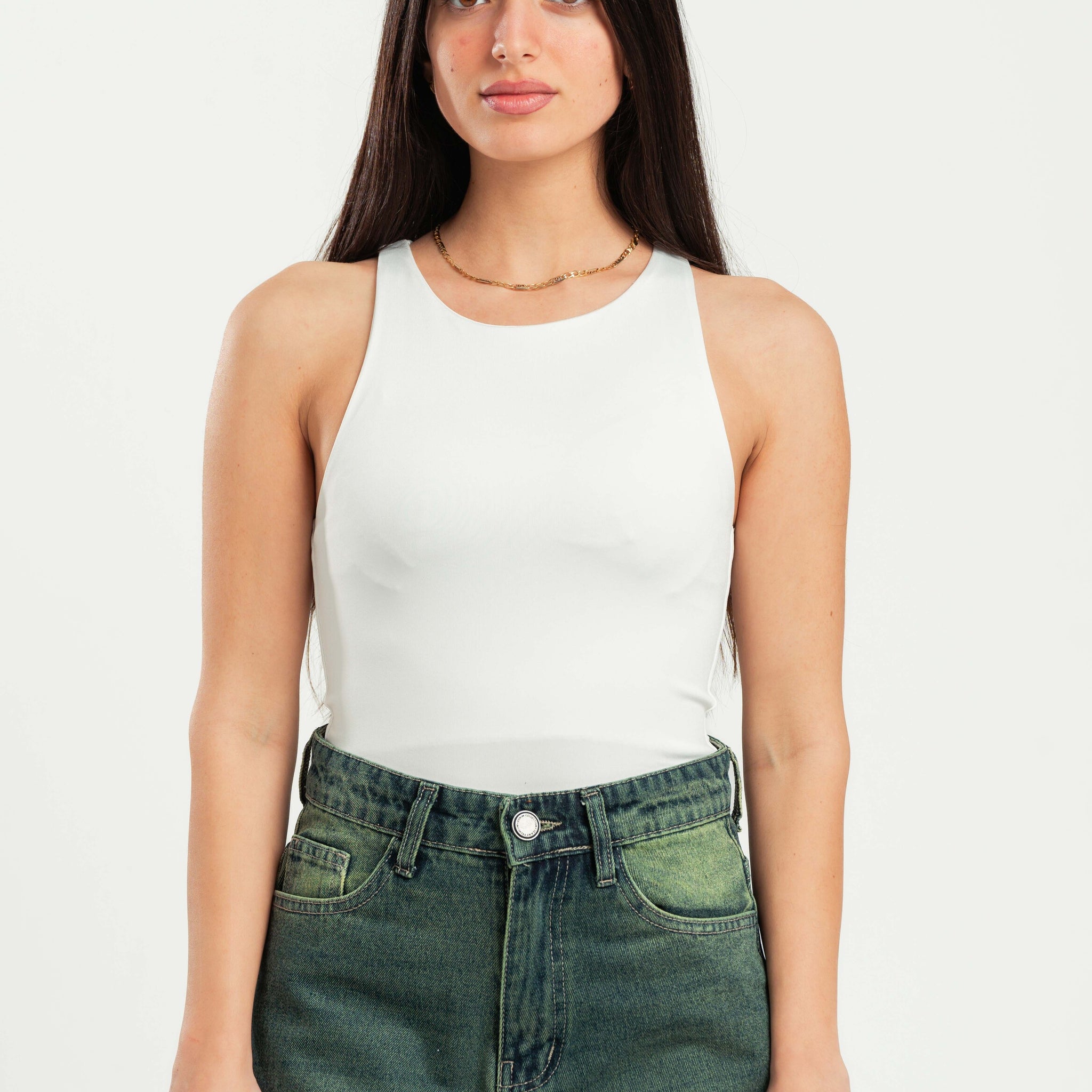 OFF-WHITE ROUND NECK BODYSUIT