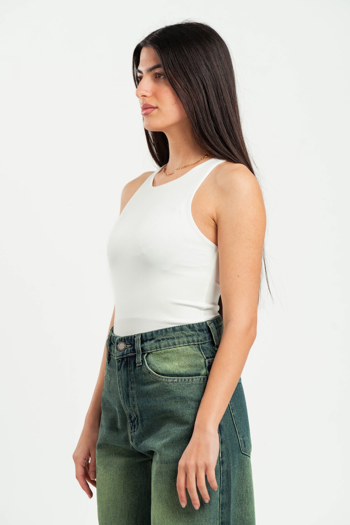 OFF-WHITE ROUND NECK BODYSUIT