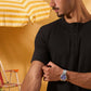 BLACK HENLEY SHIRT