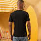BLACK HENLEY SHIRT