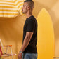 BLACK HENLEY SHIRT