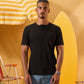 BLACK HENLEY SHIRT