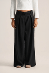 PLEATED STRIPED PANTS