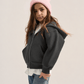 CHARCOAL GREY LITTLE ONES ESSENTIAL ZIP UP HOODIE