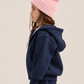 NAVY BLUE LITTLE ONES ESSENTIAL ZIP UP HOODIE