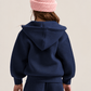 NAVY BLUE LITTLE ONES ESSENTIAL ZIP UP HOODIE