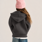 CHARCOAL GREY LITTLE ONES ESSENTIAL ZIP UP HOODIE
