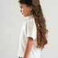 OFF WHITE LITTLE ONES OPEN COLLAR POLO
