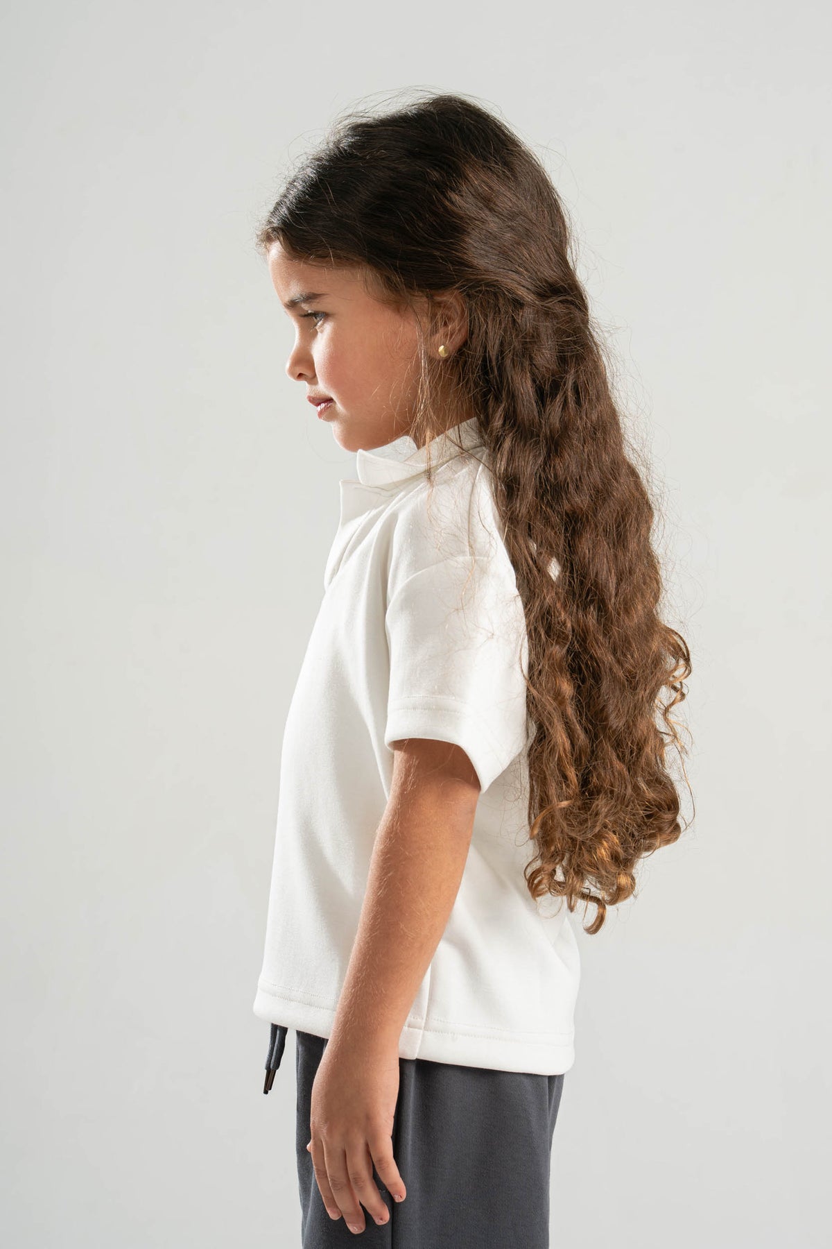 OFF WHITE LITTLE ONES OPEN COLLAR POLO