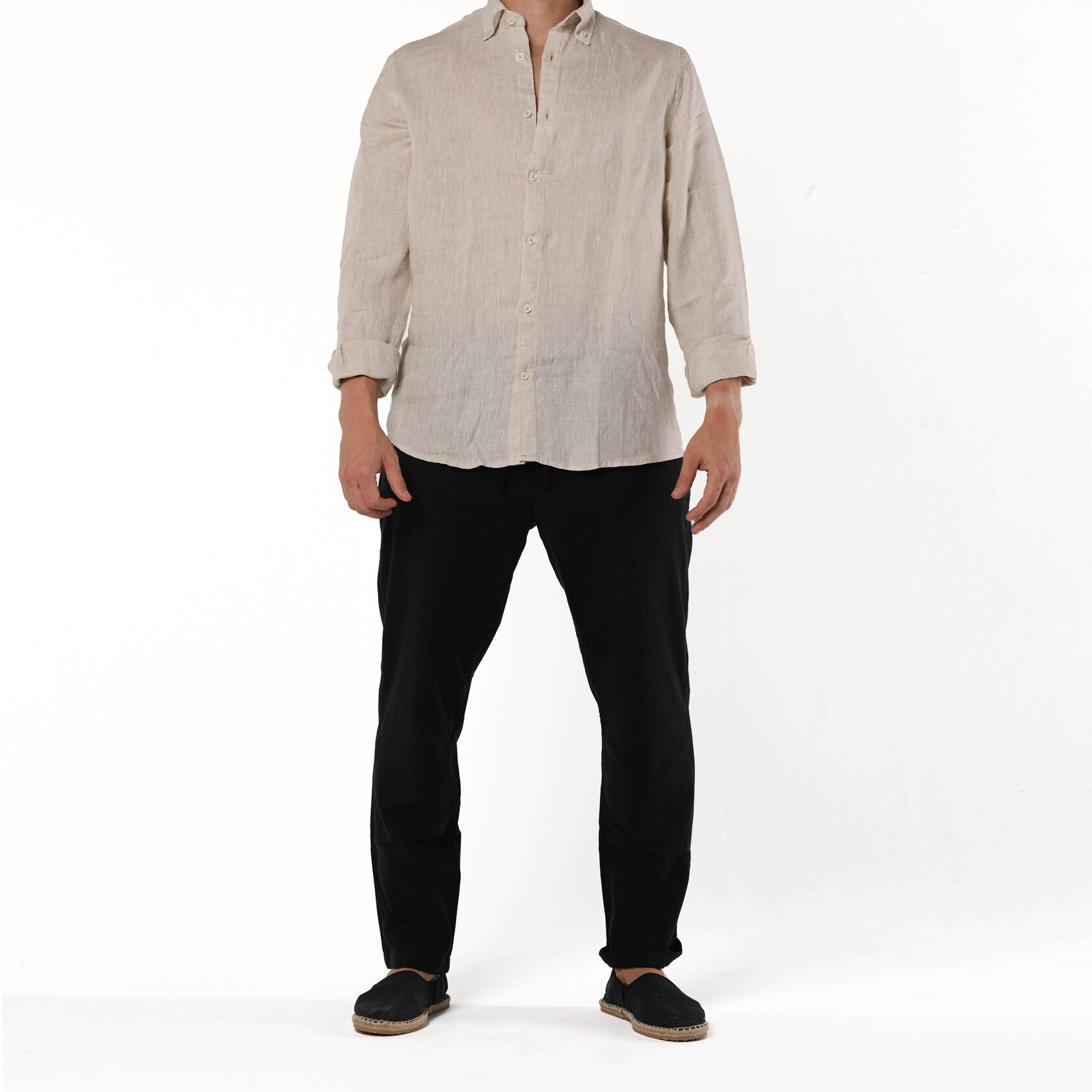 BEIGE LINEN SHIRT