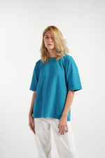 TEAL SUMMER MELTON OVER-SIZED T-SHIRT
