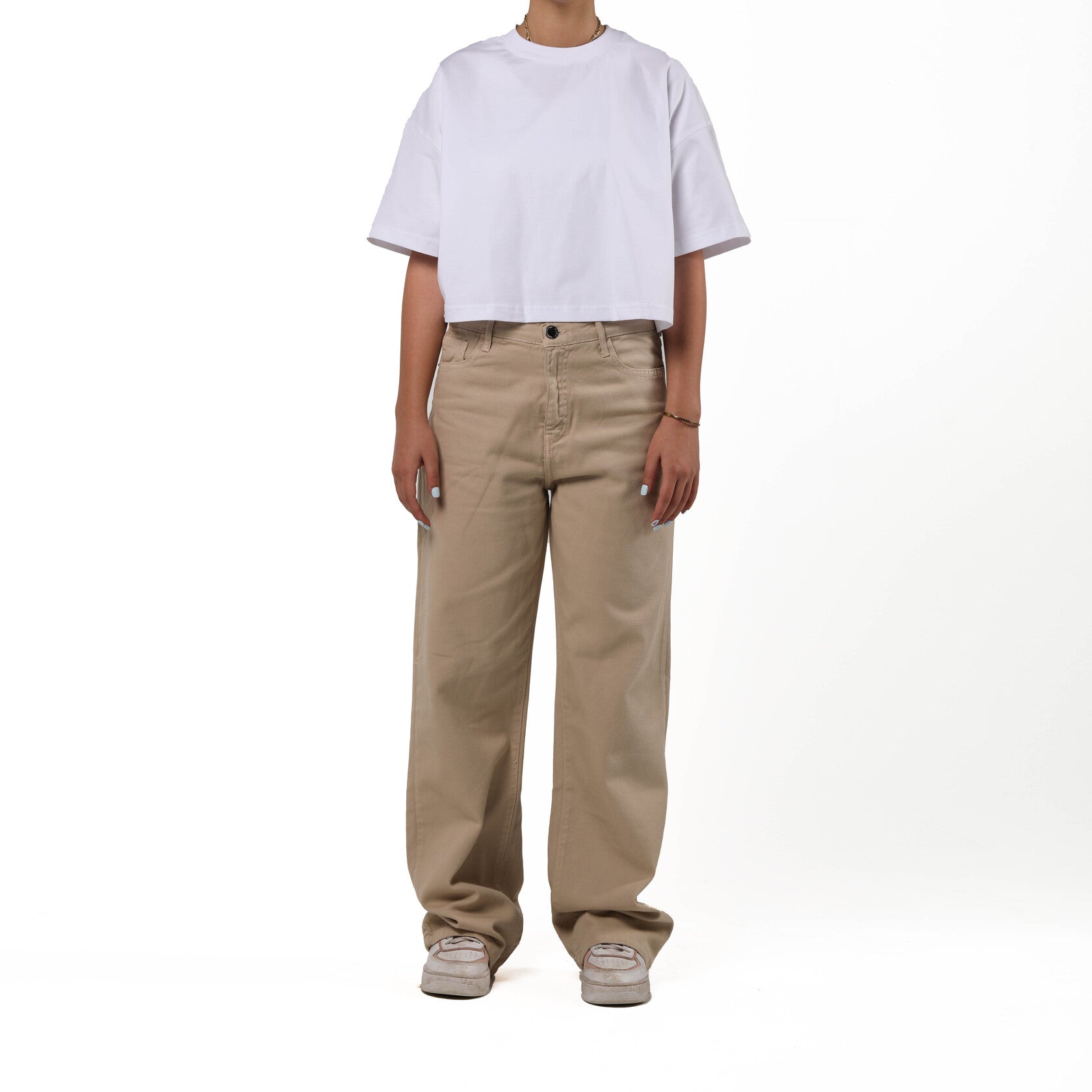 BEIGE DENIM PANTS