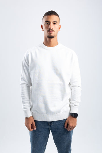 OFF-WHITE STITCHED KNITTED CREWNECK