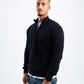 BLACK KNITTED QUARTER ZIP