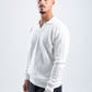 OFF-WHITE KNITTED LONG SLEEVE POLO