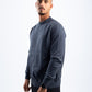 GREY STITCHED KNITTED CREWNECK