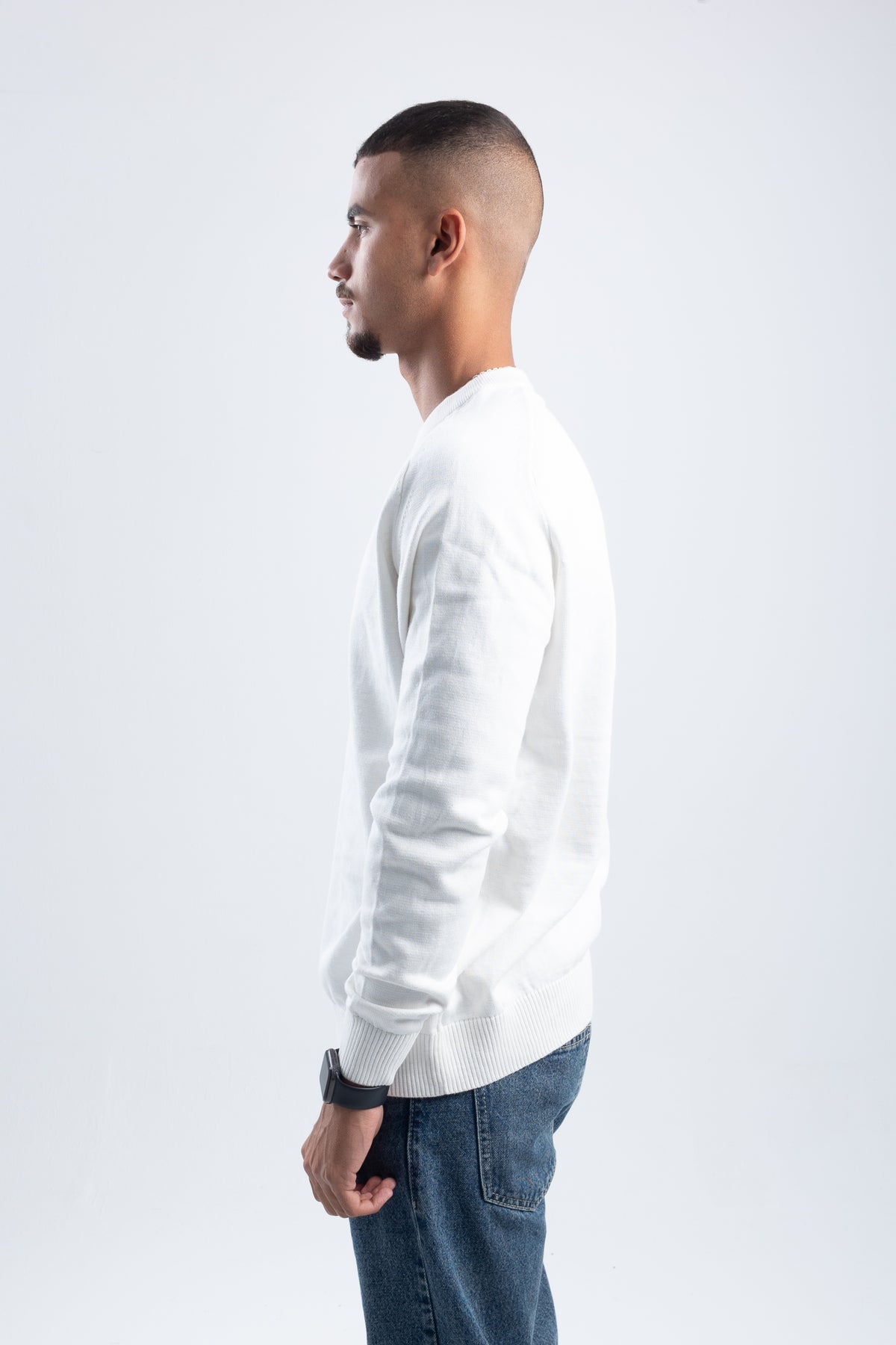 OFF-WHITE STITCHED KNITTED CREWNECK