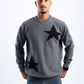 CHARCOAL STAR CREWNECK