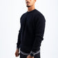 DOUBLE STRIPE BLACK PULLOVER