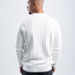 OFF-WHITE KNITTED LONG SLEEVE POLO