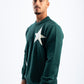 DARK GREEN STAR CREWNECK