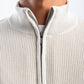 BEIGE KNITTED QUARTER ZIP