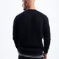 DOUBLE STRIPE BLACK PULLOVER