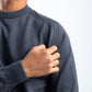 GREY STITCHED KNITTED CREWNECK