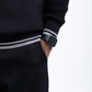 DOUBLE STRIPE BLACK PULLOVER